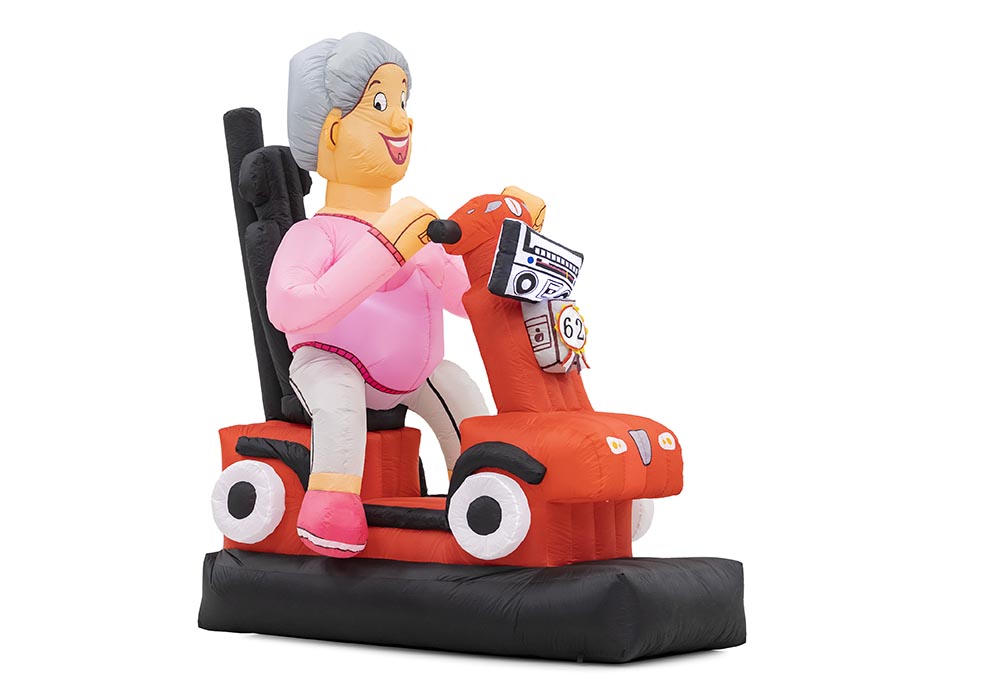 Indoor Sarah Scootmobiel Opblaasfiguur of party benodigdheden