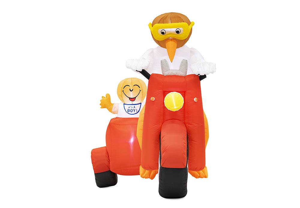 ooievaar op scooter Indoor ooievaar op scooter